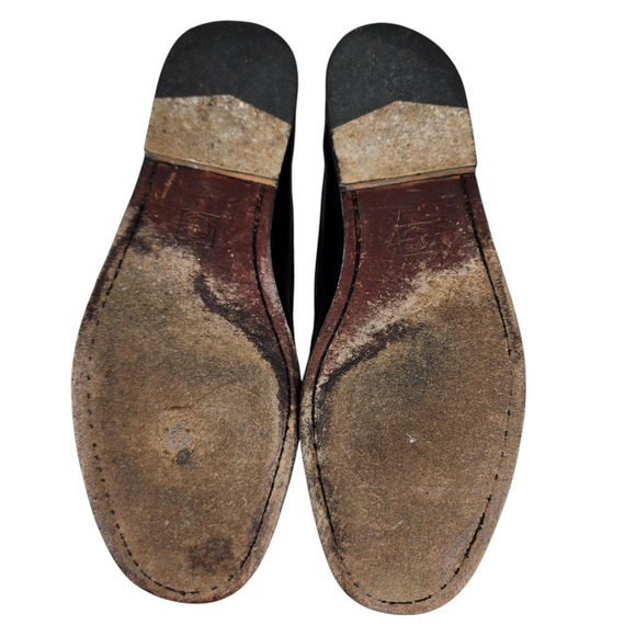 Cole Haan Loafers sz 11D Men Kiltie Fringe Tassels Black Leather Slip On Moc Toe - Picture 9 of 12